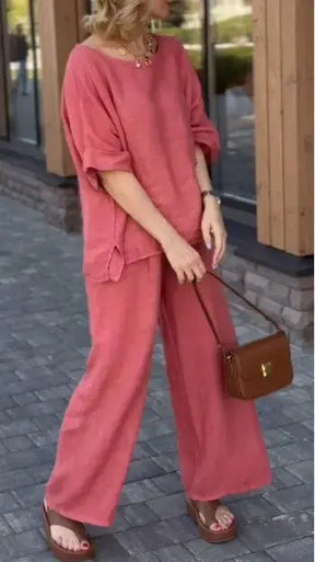 Conjunto de Linho Solto com Caimento Perfeito - Loja Luniva