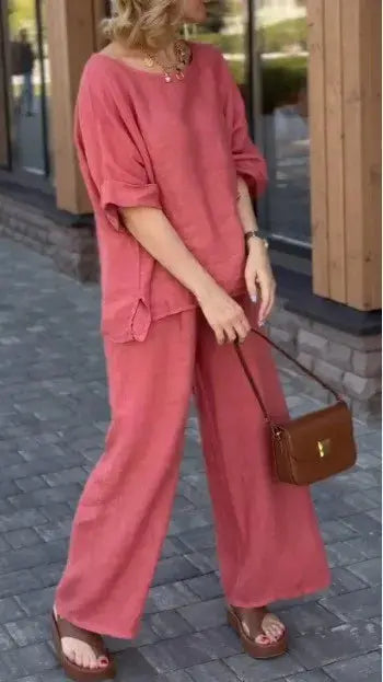 Conjunto de Linho Solto com Caimento Perfeito - Loja Luniva