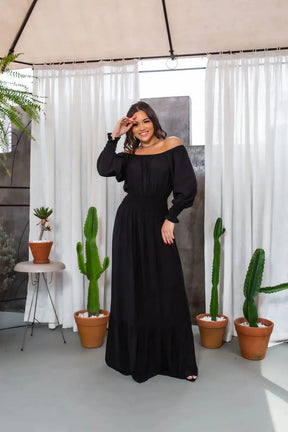 Vestido Feminino Manga Longa Emília - Loja Luniva