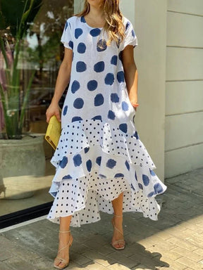 Vestido Longo com Babado em Cascata Nícia - Loja Luniva